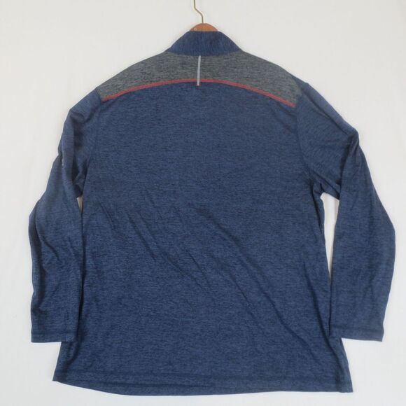 Denver Broncos 1/2 Zip Play Action Wind Shirt Mens 2XL Blue Long Sleeve Pullover - Picture 3 of 8